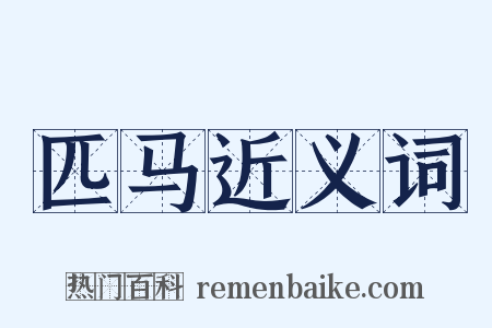 匹马近义词是什么意思的图片